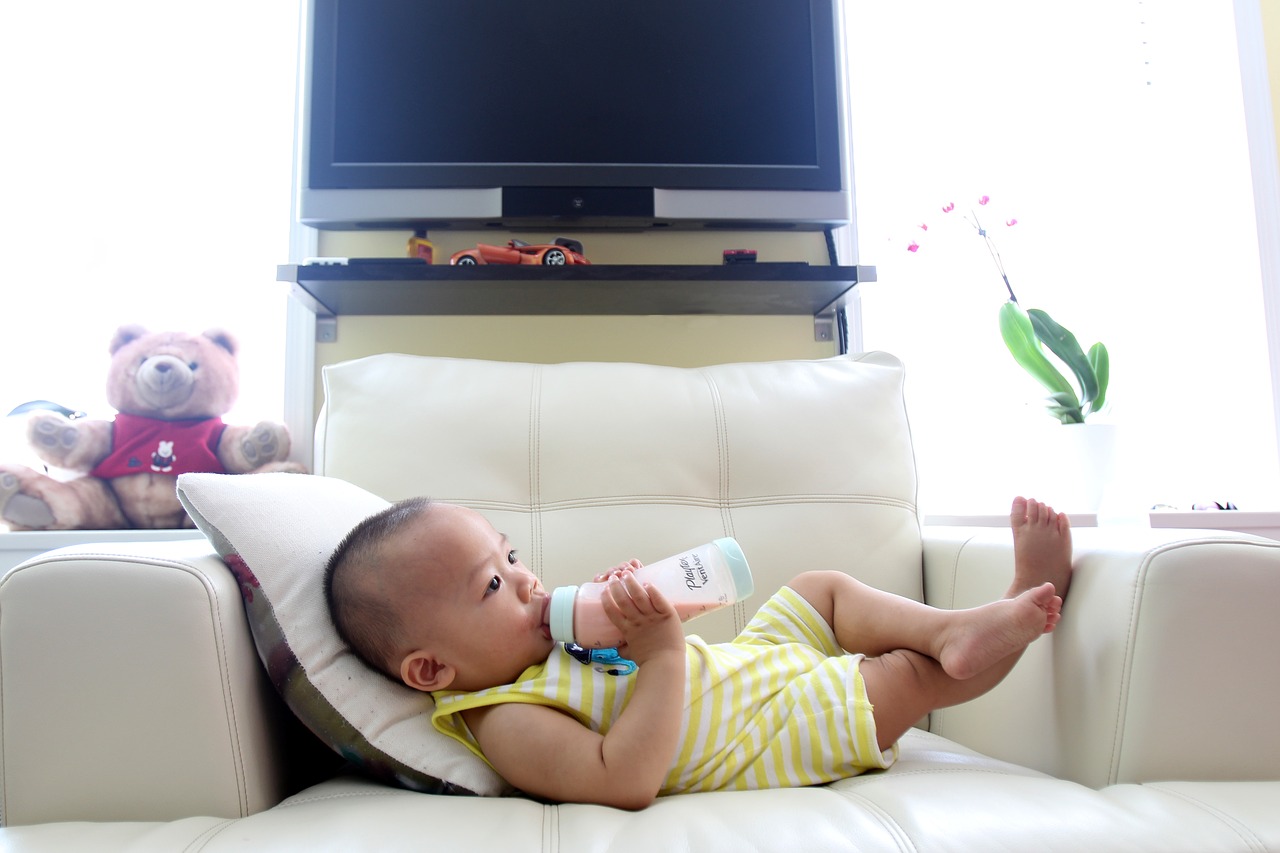 baby drinking milk